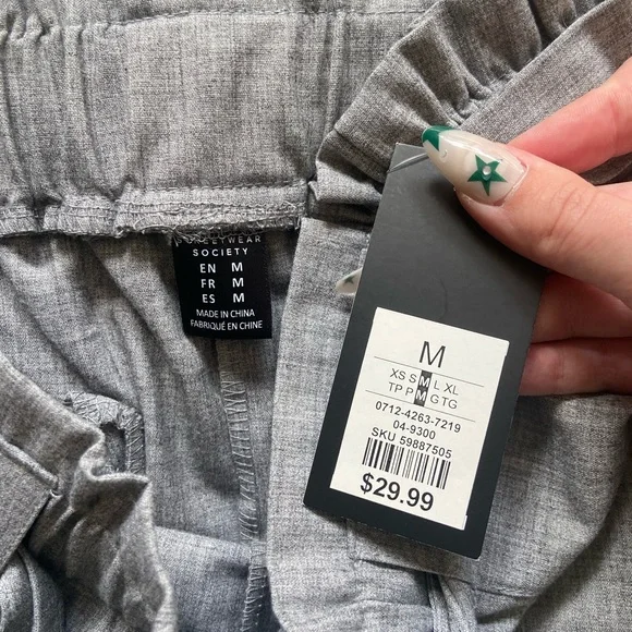 🌸 Streetwear Society 🌸 light grey belted pants - Picture 3 of 8